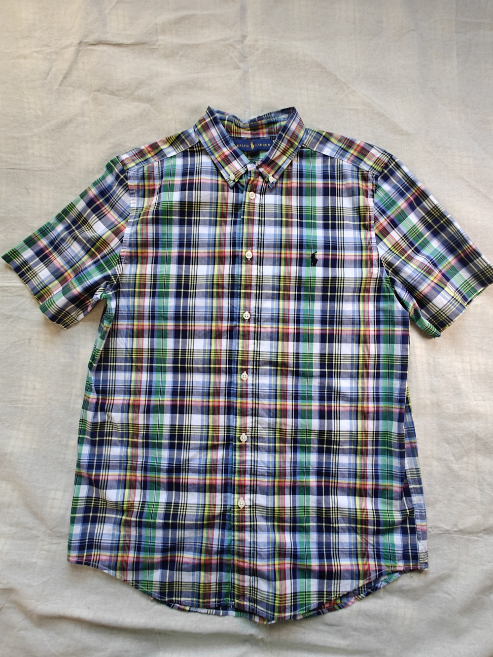 Ralph Lauren Multicolor Plaid Short-Sleeve Button-Down Shirt